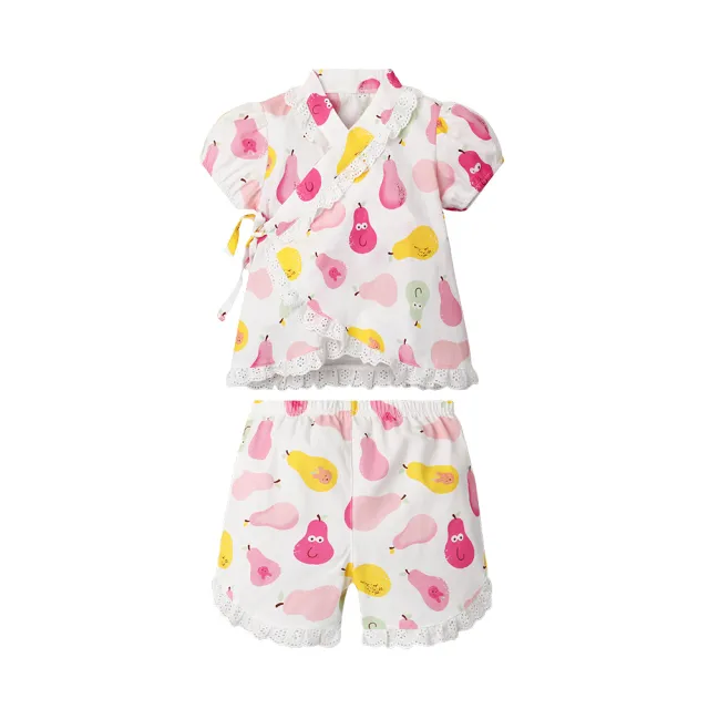【Baby童衣】蕾絲造型和服上衣+短褲 套裝 80073(共2色)