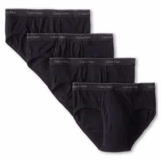 【Calvin Klein】男時尚Hip黑色三角內著4件組-網(預購)