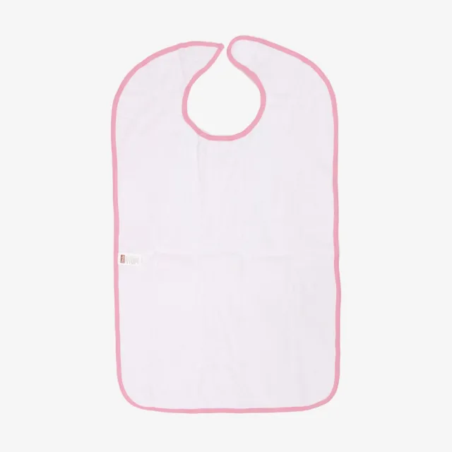 【Frenchie Mini Couture】粉紅珍珠項鍊成人防水圍兜禮盒(銀髮/高齡/老人/樂齡/照護)