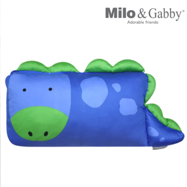 【Milo&Gabby】動物好朋友-超細纖維可水洗兒童枕頭防蟎mini枕心+枕套組(DYLAN恐龍)