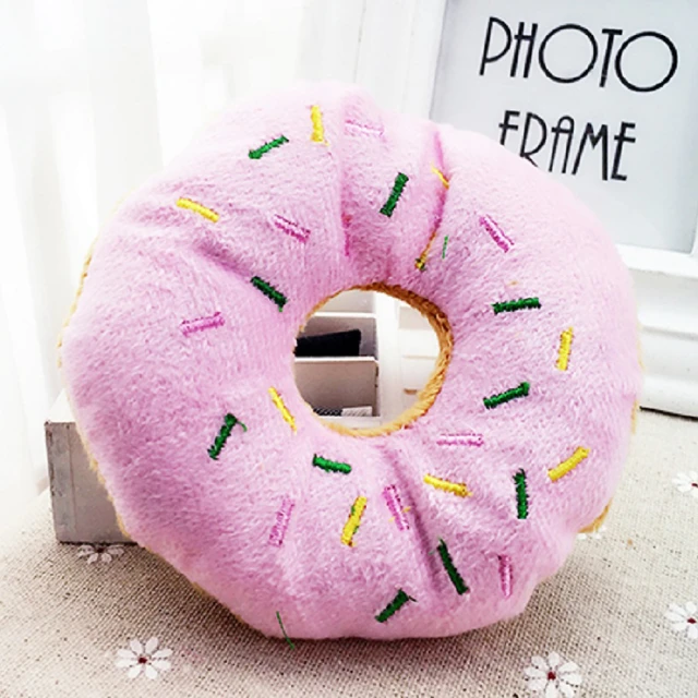 【Nikki飾品&玩具】寵物絨毛玩具-甜甜圈-粉色1個