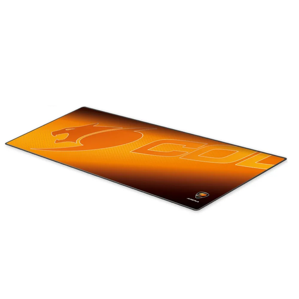 【COUGAR 美洲獅】ARENA 競技版 XL 橘色 電競遊戲滑鼠墊(兼容雷射和光學滑鼠/防水表層/防滑橡膠基底)