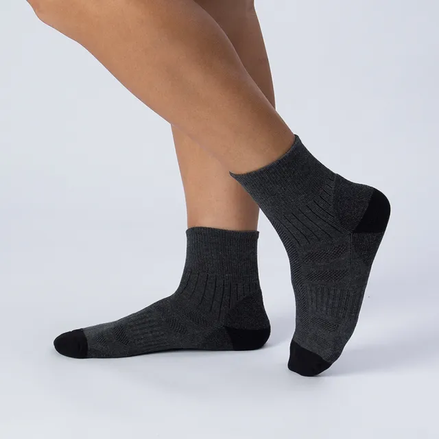 【aPure】PureSocks除臭襪-弧型短筒運動襪(深灰)