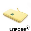 【tripose】輕休閒牛皮拉鍊長夾(黃)
