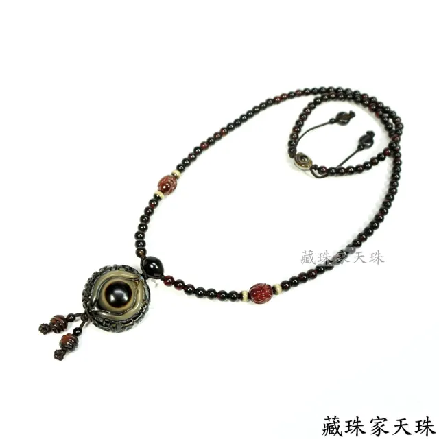 藏珠家】精品33mm鈣化老礦財咒天眼天珠項鍊- momo購物網- 好評推薦