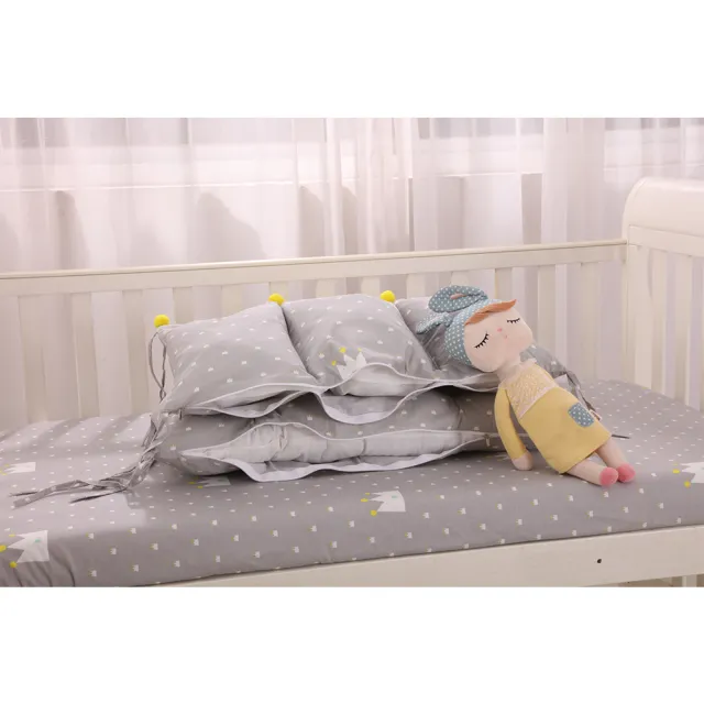 【HA Baby】嬰兒床專用-4件套組(適用 長x寬120cmx65cm嬰兒床型   嬰兒床床包、嬰兒床床單)