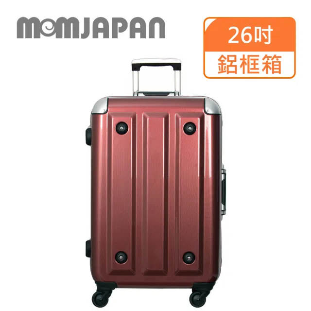 【MOMJAPAN】26吋 日系時尚亮面PC鋁框 行李箱/旅行箱(3008D鏡面紅)