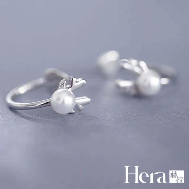 【HERA 赫拉】森林系珍珠麋鹿角鹿角耳夾(飾品)