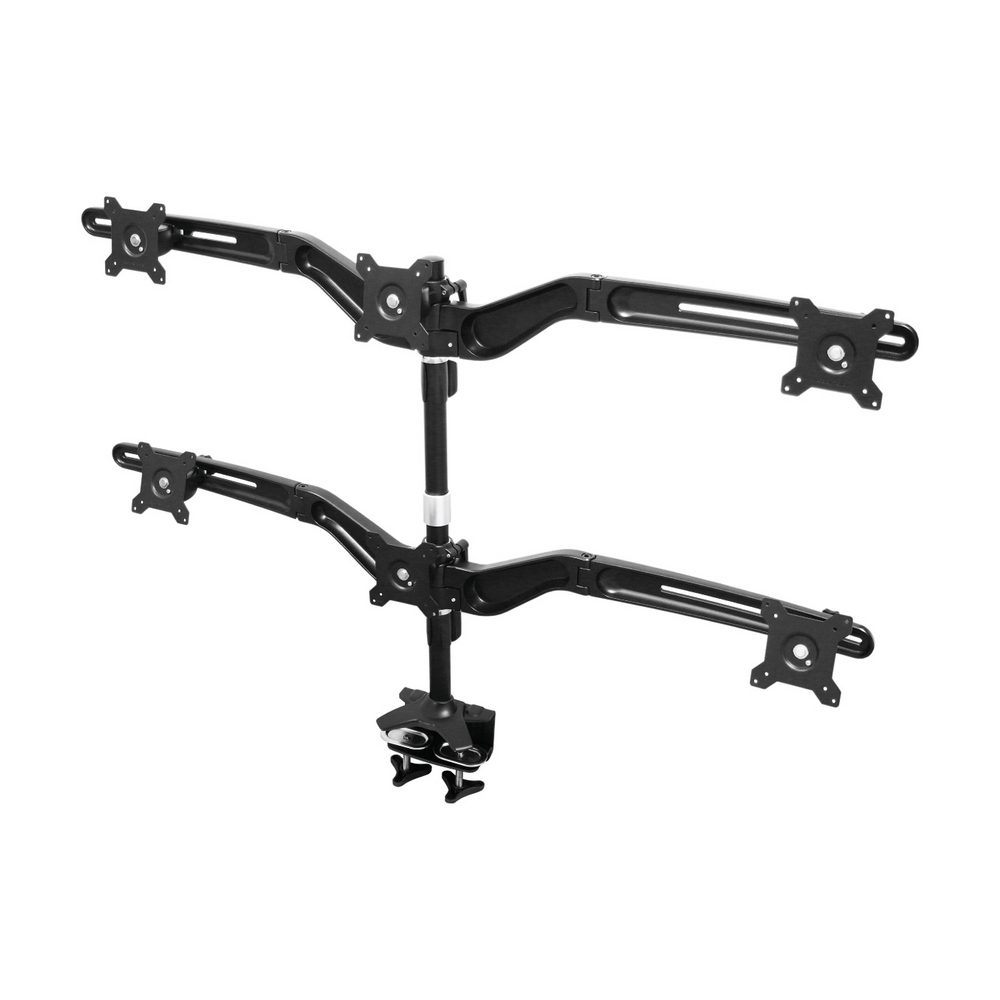 【HE Mountor】HE 15~24吋LED/LCD六螢幕夾桌型支架(H746TC)