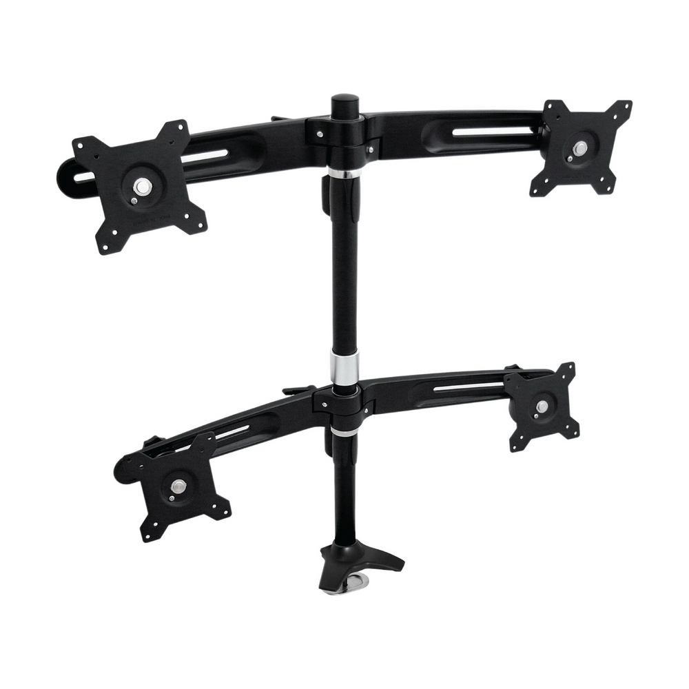 【HE Mountor】HE 15~24吋LED/LCD四螢幕穿桌型支架(H744Ti)