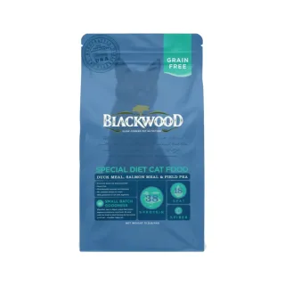 【BLACKWOOD 柏萊富】特調無穀全齡貓配方（鴨肉+鮭魚+豌豆）4磅/1.82kg