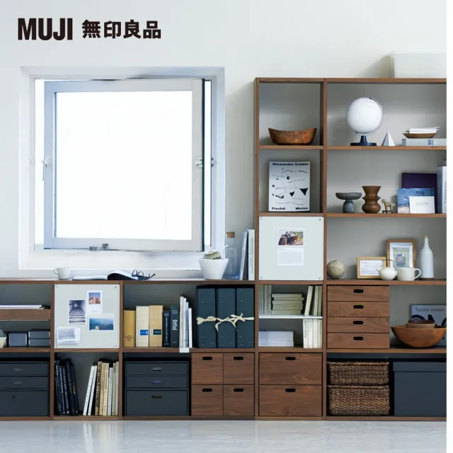 【MUJI 無印良品】自由組合層架/胡桃木/2層/追加用(大型家具配送)