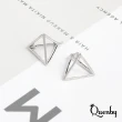 【Quenby】925純銀 極簡風幾何立體耳環/耳針(飾品/配件/