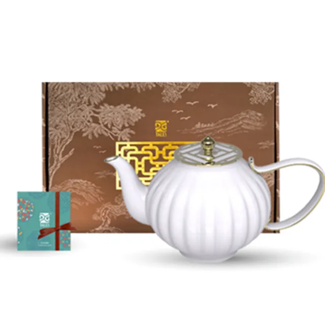 【TALES 神話言】花窗舞影-西式茶壺(文創 禮品 禮物 收藏 骨瓷)