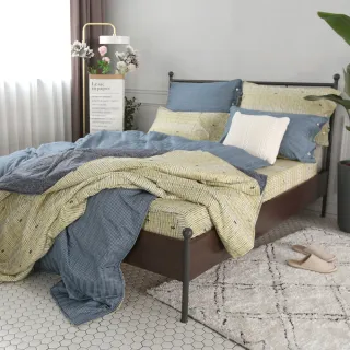 【R.Q.POLO】100%精梳棉 四件式兩用被床包組 高織紗緹花多款任選(均一價) 涼被/冷氣毯