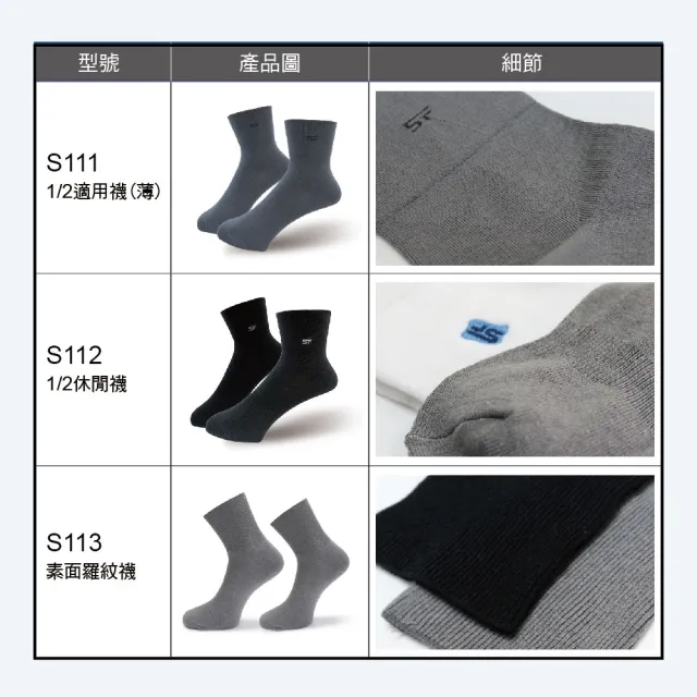 【Sun Flower三花】6雙組無痕肌1/2男女適用襪/休閒襪(國家玉山獎)