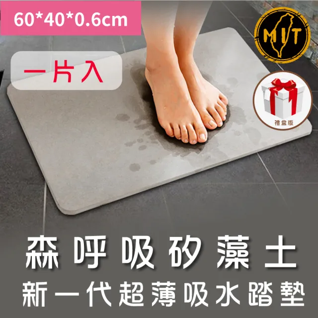 【森呼吸矽藻土】MIT新一代超薄吸水踏墊-礦灰(耐髒汙 吸水 踏墊 超薄 台灣製 MIT)