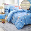 【IN HOUSE】防蚊防蹣精梳棉兩用被床包組-Unicorn paradise-藍(雙人)