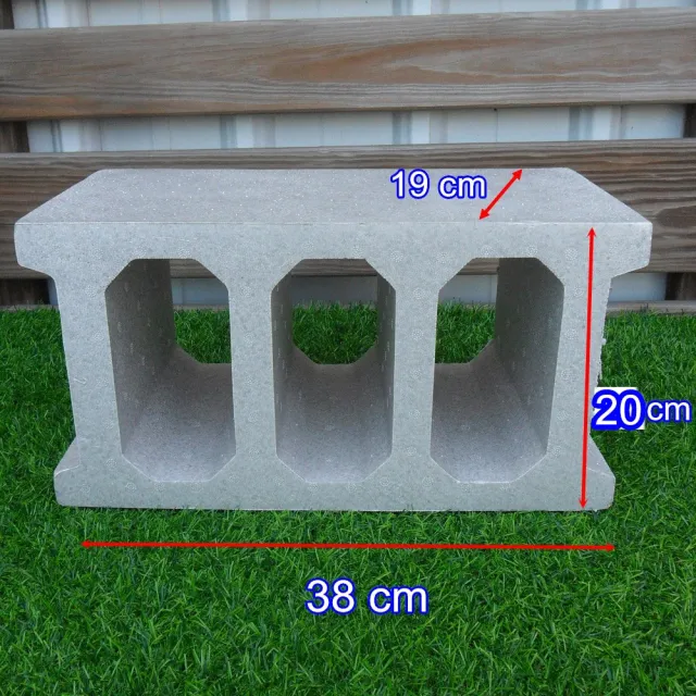 【園藝世界】保麗龍空心磚大38*19*20cm-3入