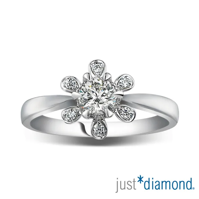 【Just Diamond】18K金 GIA 0.32克拉鑽石戒指-水漾女人