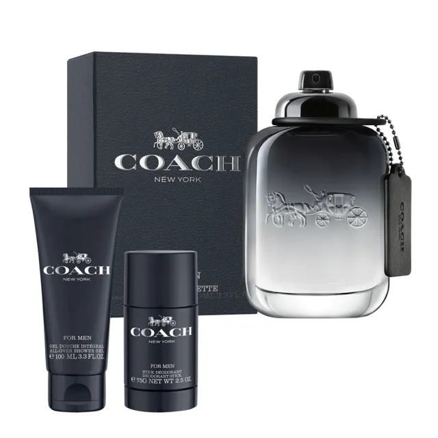 【COACH】時尚經典男性淡香水100ml(贈隨機體香膏75g+沐浴精100ml.專櫃公司貨)