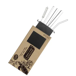 【FUJI-GRACE 日本富士雅麗】大珍珠專用加厚耐熱五件組環保玻璃吸管(2盒)