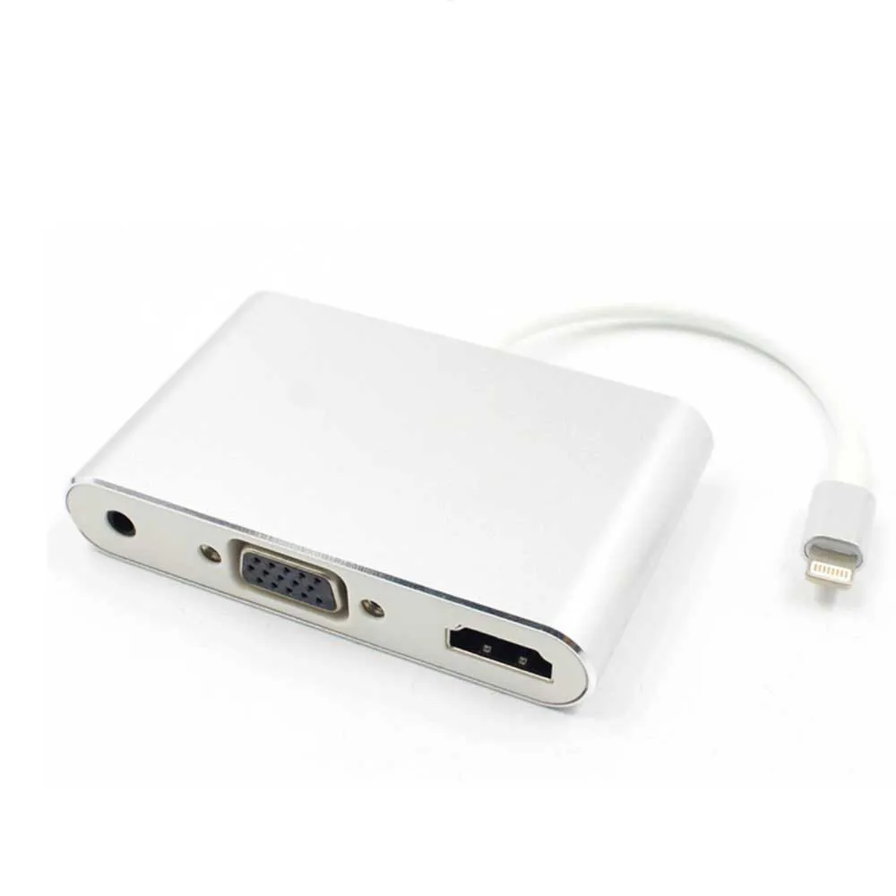 k-Line Apple影音傳輸線 iPhone/iPad to HDMI VGA MHL(銀)