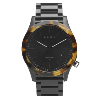 【Electric】FW03系列優雅精品時尚腕錶(玳瑁/黑鋼帶 EVEW0080010050)
