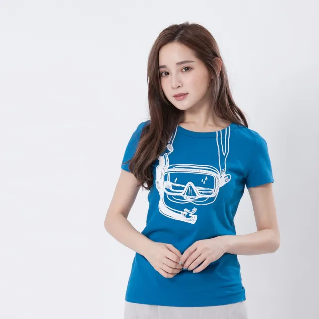 【so that’s me 好我】潛水鏡短袖蜜桃棉女Tee(合身版型蜜桃棉舒適手感)