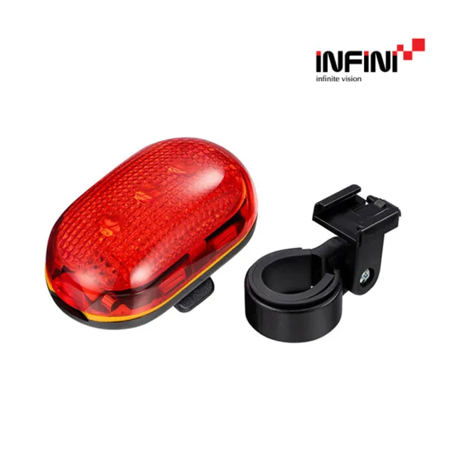 【INFINI】5顆LED紅光尾燈 I-401R(單車燈、LED自行車燈、車尾燈、腳踏車燈)
