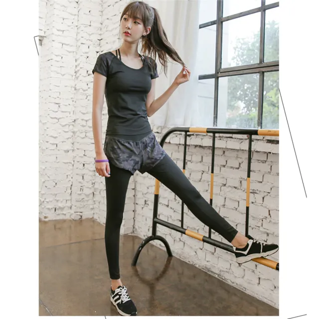 【BODYAIR】寬肩迷彩短袖上衣(瑜珈.慢跑.運動.健身.透氣.舞蹈.運動服)