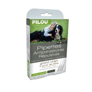 【Pilou 法國皮樂】第二代加強配方-非藥用除蚤蝨滴劑-大型犬用(3支各5ml)