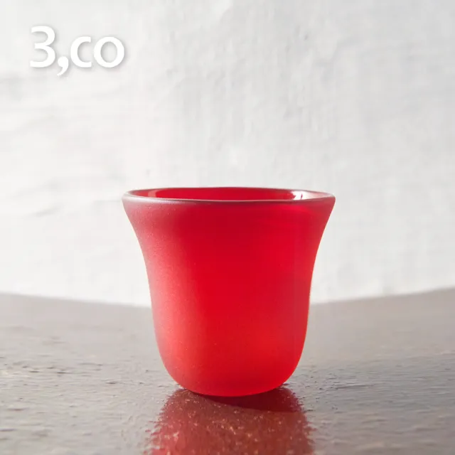 【3,co】手工彩色玻璃杯-紅(小)