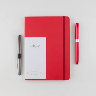 【綠的事務用品】眼色View-16K精裝空白筆記本-紅