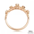 【點睛品】V&A 18K玫瑰金鑽石皇冠造型戒指