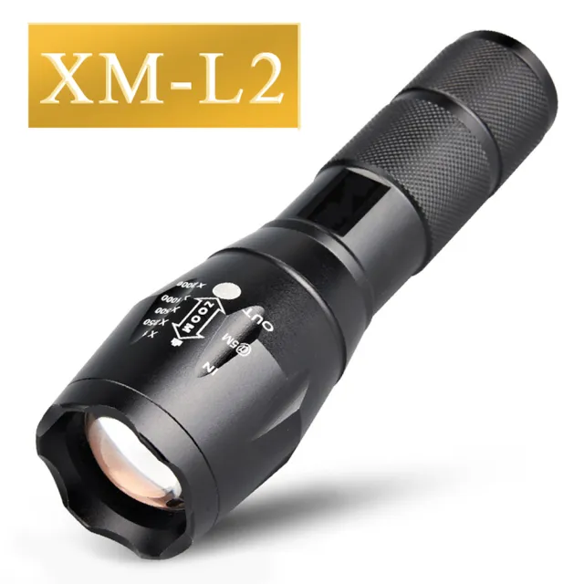 【G.SIN】爆亮 超越T6美國CREE XM-L2 LED伸縮調光強光手電筒 五段模式 颱風(強光 登山 露營 手電筒)