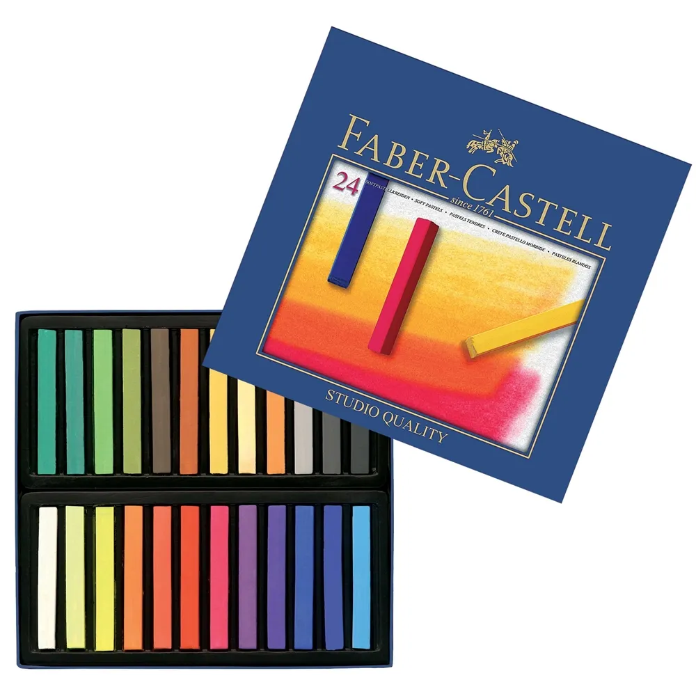【Faber-Castell】創意工坊軟性粉彩條長型24色(粉彩條)