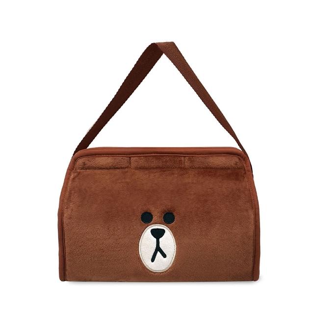 【LINE FRIENDS】FACE 兩用面紙盒護套-熊大BROWN(台灣製)