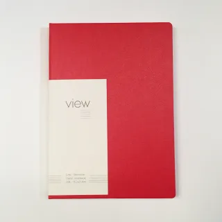 【綠的事務用品】眼色View-16K精裝橫線筆記本-紅