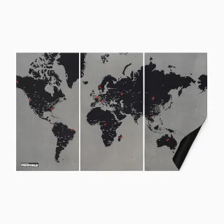 【Palomar】拼世界地圖 特大號 黑色(旅行/掛布/掛飾/壁貼)