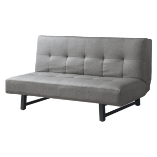 【BODEN】時尚灰色皮革沙發床/三人椅/三人座