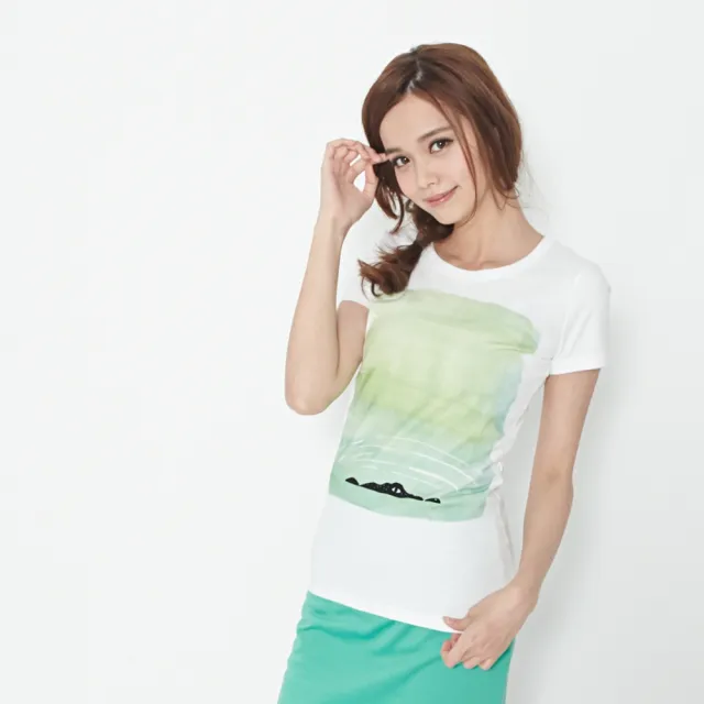 【so that’s me 好我】鱷魚圓領短袖蜜桃棉女Tee(純白)