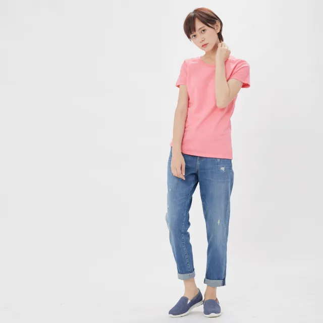 【so that’s me 好我】素面圓領短袖蜜桃棉女Tee(玫粉)