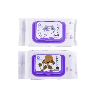【ODOUT 臭味滾】寵物抑菌濕紙巾50抽-6入(寵物全身/用品/環境皆可使用)