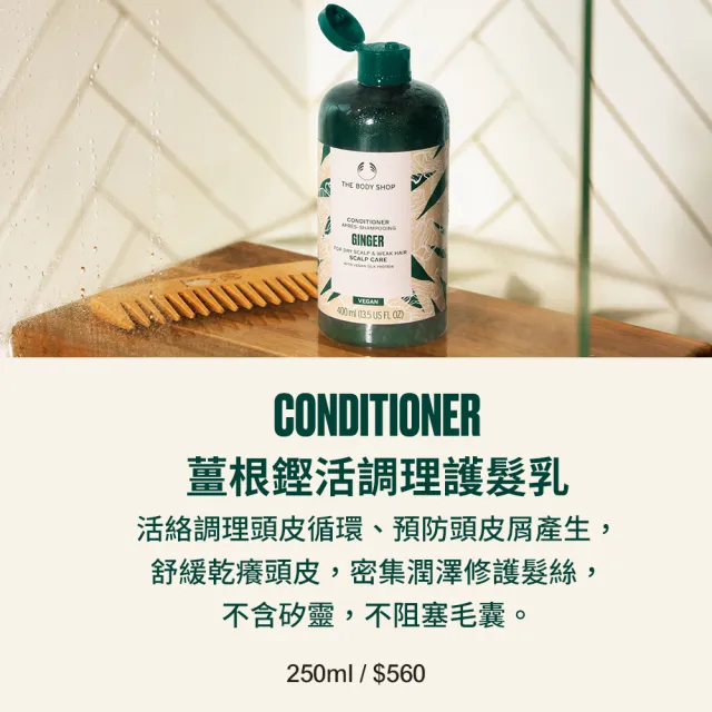 【THE BODY SHOP 美體小舖】薑根鏗活頭皮護髮乳(250ML)