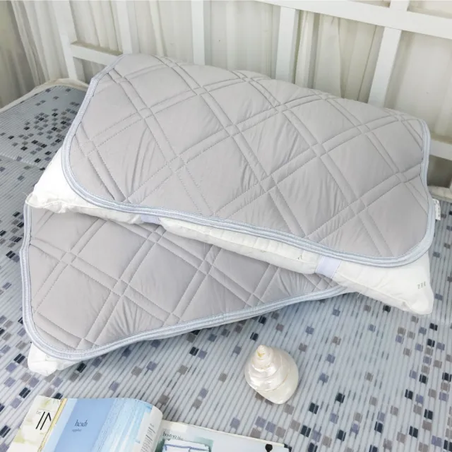 【LASSLEY】冰絲涼感枕墊枕頭保潔墊(枕片 枕墊 枕頭套 冰感 接觸冷感)