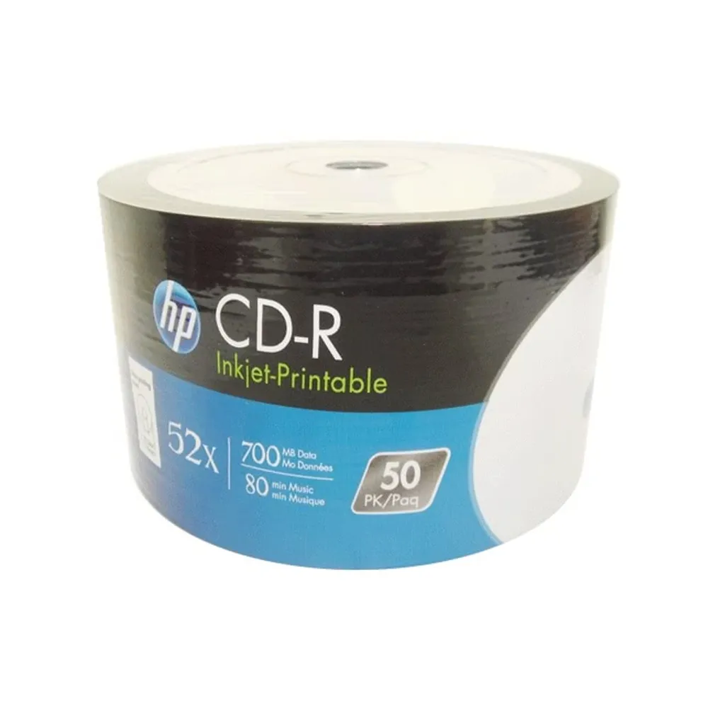 【HP 惠普】HP 可列印式 Printable CD-R 52X 700MB 空白光碟片(100片)