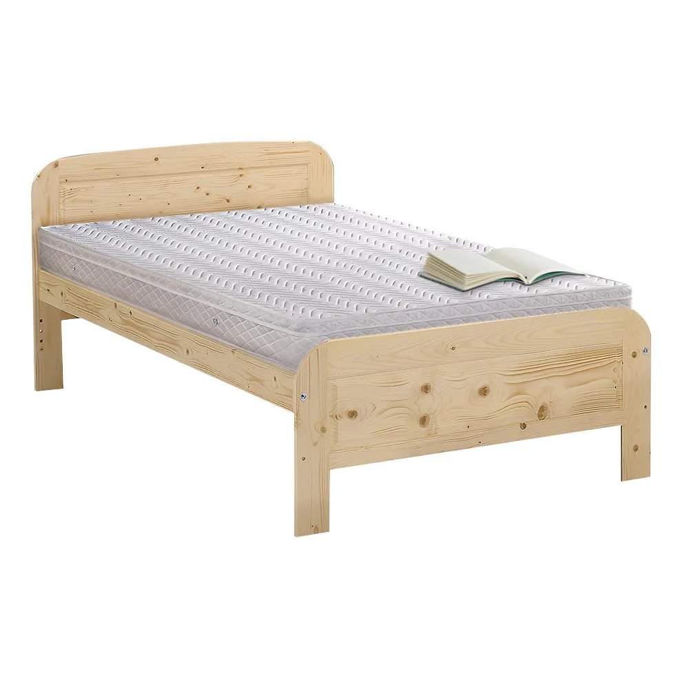 【IHouse】斯卡  房間組松木床架+獨立筒床墊(雙人5尺)