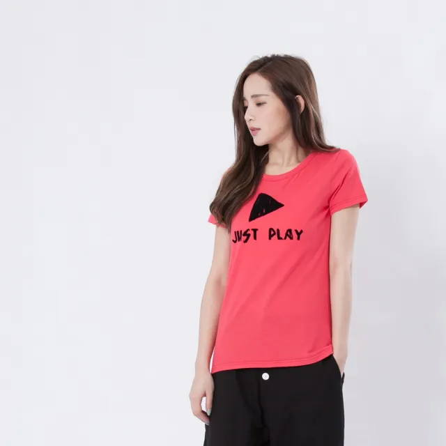 【so that’s me 好我】JUST PLAY短袖蜜桃棉女Tee(合身版型蜜桃棉舒適手感)