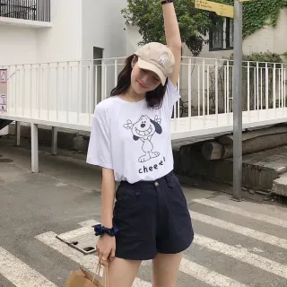 【Wonderland】cheese!dog棉質T-shirt(2色)